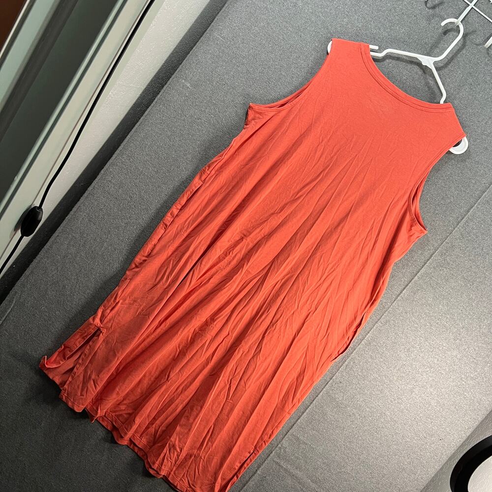 AnyBody Cozy Knit Jersey Tank Dress Burnt Sienna Size 1X - Picture 13 of 13